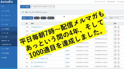 ４年間の継続、1,000通目を達成して